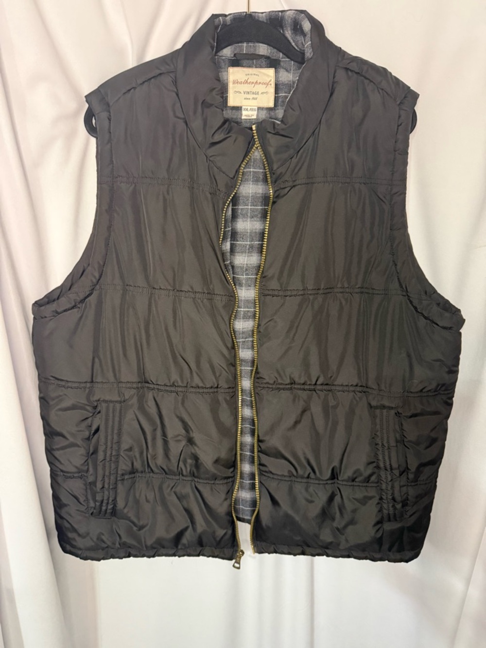 Weatherproof Men’s Dark Brown Quilted Puffer Vest